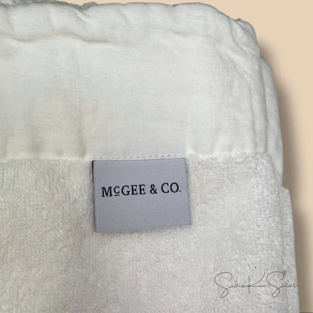 McGee & Co Istanbul White Hand‎ Towel - Turkish Cotton